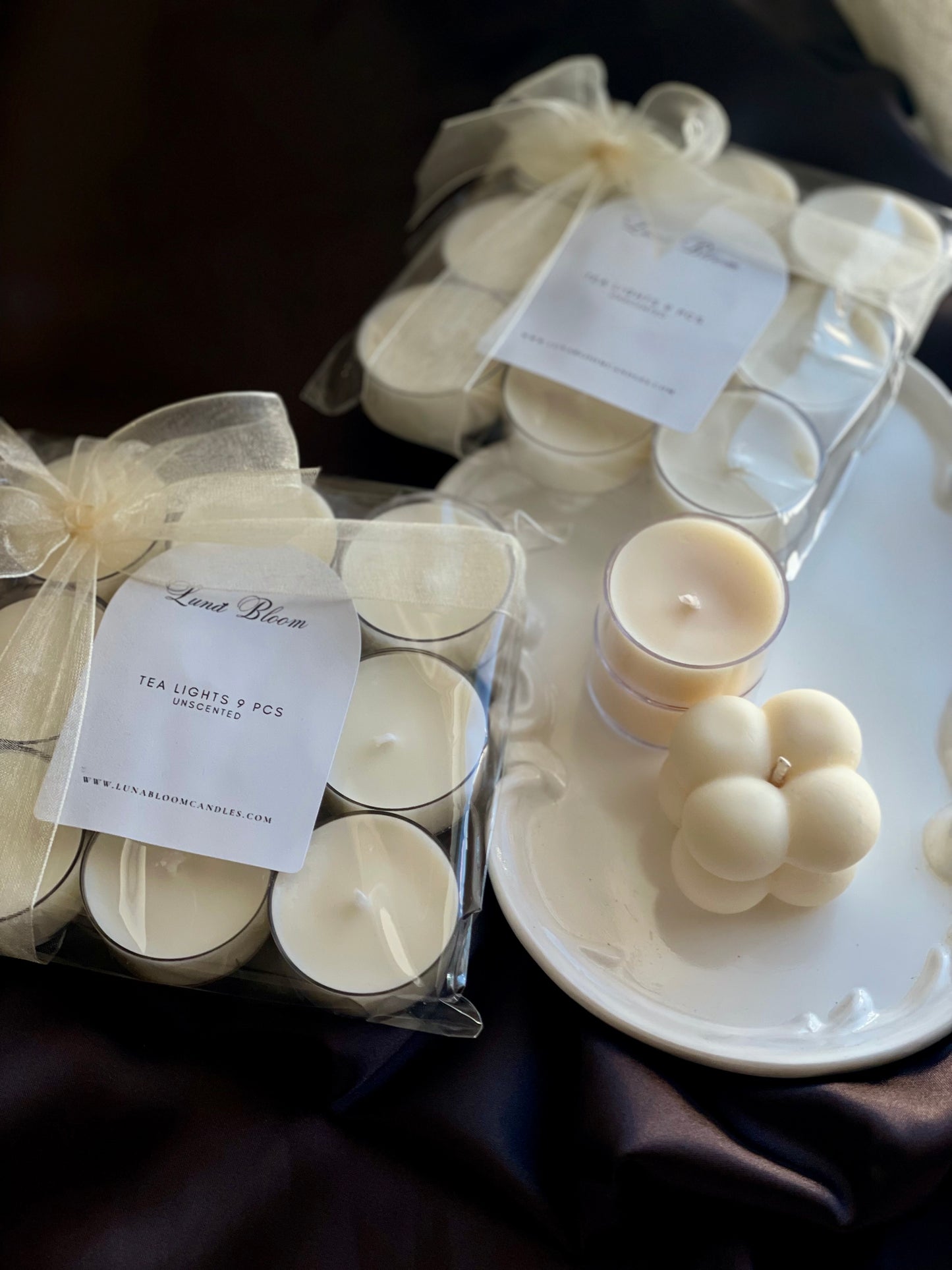Unscented Tea Lights – 9 pieces