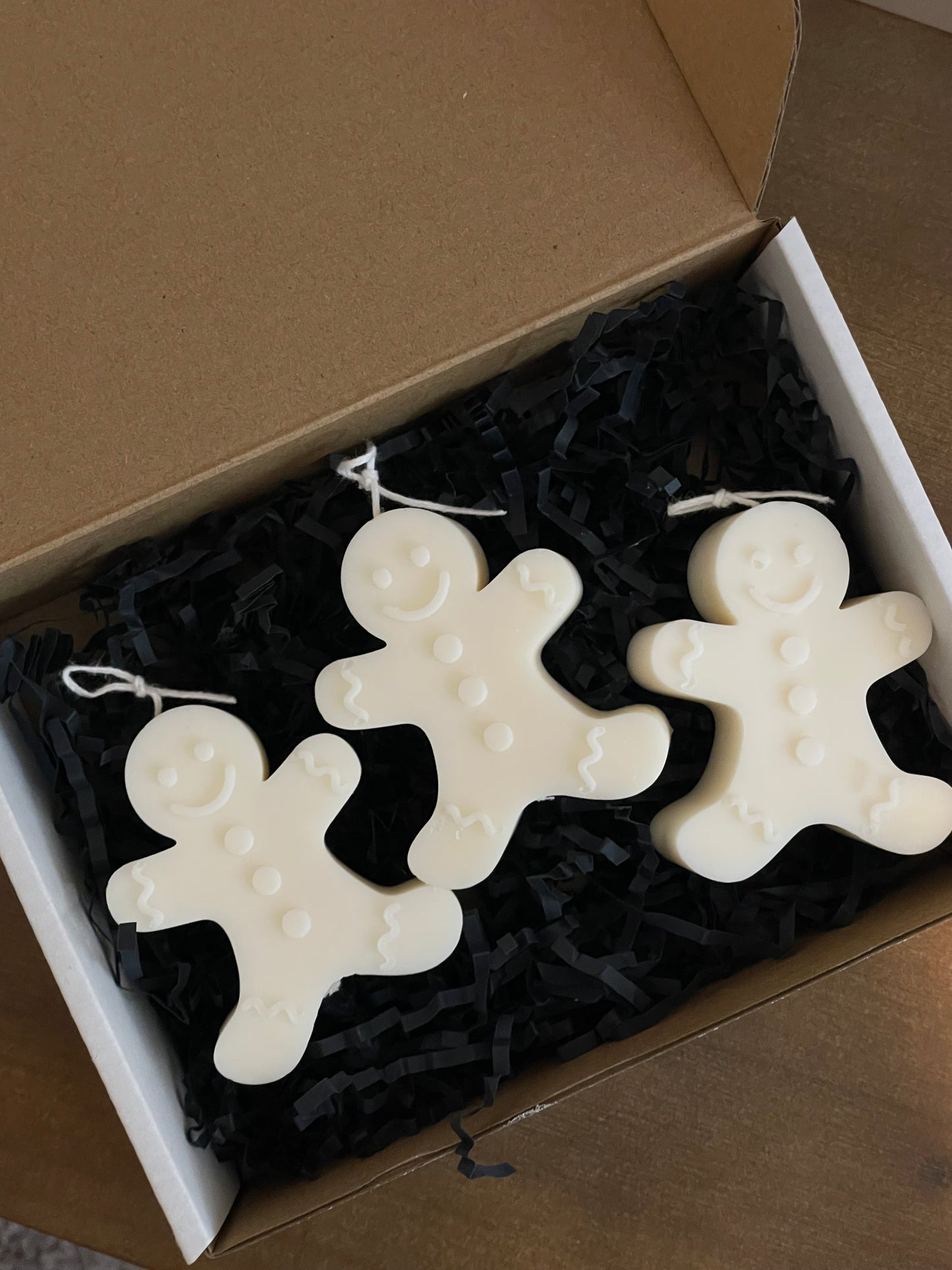 Mini Gingerbread Man Candle Set